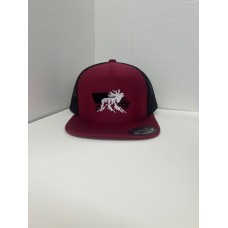 Elk with Flag Plum Hat